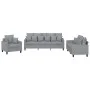 Juego de sofás con cojines 3 piezas tela gris claro de , Sofás - Ref: Foro24-3201632, Precio: 619,93 €, Descuento: %