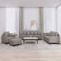 Juego de sofás con cojines 4 piezas tela gris taupe de , Sofás - Ref: Foro24-3201647, Precio: 701,78 €, Descuento: %