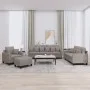 Sofa set with cushions 4 pieces taupe gray fabric by , Sofas - Ref: Foro24-3201647, Price: 689,60 €, Discount: %
