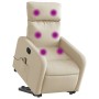 Silla de masaje reclinable de pie de tela color crema en Sillones | Comprar online en Foru.es