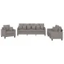 Juego de sofás con cojines 3 piezas tela gris taupe de , Sofás - Ref: Foro24-3201639, Precio: 640,11 €, Descuento: %