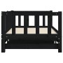 Sofá cama nido madera maciza de pino negro 90x200 cm de , Camas y somieres - Ref: Foro24-836158, Precio: 183,12 €, Descuento: %