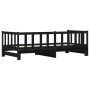 Sofá cama nido madera maciza de pino negro 90x200 cm de , Camas y somieres - Ref: Foro24-836158, Precio: 183,12 €, Descuento: %