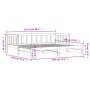 Sofá cama nido madera maciza de pino negro 90x200 cm de , Camas y somieres - Ref: Foro24-836158, Precio: 183,12 €, Descuento: %