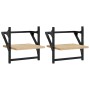 Estantes de pared con barras 2 uds roble Sonoma 30x25x30 cm de , Estantes y estanterías - Ref: Foro24-836234, Precio: 19,35 €...