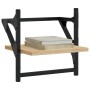 Estantes de pared con barras 2 uds roble Sonoma 30x25x30 cm de , Estantes y estanterías - Ref: Foro24-836234, Precio: 19,35 €...