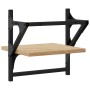 Estantes de pared con barras 2 uds roble Sonoma 30x25x30 cm de , Estantes y estanterías - Ref: Foro24-836234, Precio: 19,35 €...