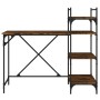 Escritorio de ordenador con estantes roble ahumado 120x47x109cm de , Escritorios - Ref: Foro24-836215, Precio: 73,94 €, Descu...