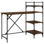 Escritorio de ordenador con estantes roble ahumado 120x47x109cm de , Escritorios - Ref: Foro24-836215, Precio: 73,94 €, Descu...