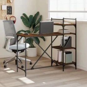 Escritorio de ordenador con estantes roble marrón 120x47x109 cm de , Escritorios - Ref: Foro24-836217, Precio: 69,12 €, Descu...