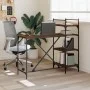 Escritorio de ordenador con estantes roble marrón 120x47x109 cm de , Escritorios - Ref: Foro24-836217, Precio: 69,12 €, Descu...