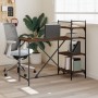 Escritorio de ordenador con estantes roble marrón 120x47x109 cm de , Escritorios - Ref: Foro24-836217, Precio: 70,01 €, Descu...