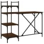 Escritorio de ordenador con estantes roble marrón 120x47x109 cm de , Escritorios - Ref: Foro24-836217, Precio: 69,12 €, Descu...