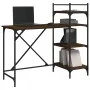 Escritorio de ordenador con estantes roble marrón 120x47x109 cm de , Escritorios - Ref: Foro24-836217, Precio: 69,12 €, Descu...