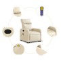 Silla de masaje reclinable de pie de tela color crema en Sillones | Comprar online en Foru.es
