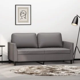 Sofá de 2 plazas de cuero sintético gris 140 cm de , Sofás - Ref: Foro24-359335, Precio: 191,85 €, Descuento: %