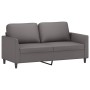 Sofá de 2 plazas de cuero sintético gris 140 cm de , Sofás - Ref: Foro24-359335, Precio: 209,33 €, Descuento: %