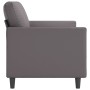 Sofá de 2 plazas de cuero sintético gris 140 cm de , Sofás - Ref: Foro24-359335, Precio: 209,33 €, Descuento: %