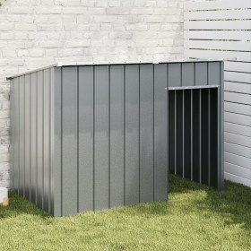 Caseta perros con tejado acero galvanizado gris 153x91x110 cm en Casetas para perros | Comprar online en Foru.es