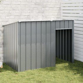 Caseta perros con tejado acero galvanizado gris 153x91x110 cm en Casetas para perros | Comprar online en Foru.es