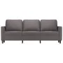 Sofá de 3 plazas de cuero sintético gris 180 cm de , Sofás - Ref: Foro24-359340, Precio: 279,55 €, Descuento: %