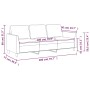 Sofá de 3 plazas de cuero sintético gris 180 cm de , Sofás - Ref: Foro24-359340, Precio: 283,84 €, Descuento: %
