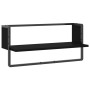 Estante de pared con barra negro 65x25x30 cm de , Estantes y estanterías - Ref: Foro24-836288, Precio: 21,60 €, Descuento: %
