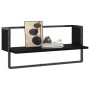 Estante de pared con barra negro 65x25x30 cm de , Estantes y estanterías - Ref: Foro24-836288, Precio: 21,60 €, Descuento: %