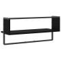 Estante de pared con barra negro 65x25x30 cm de , Estantes y estanterías - Ref: Foro24-836288, Precio: 21,60 €, Descuento: %