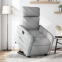Sillón eléctrico reclinable elevable de tela gris claro en Sillones | Comprar online en Foru.es