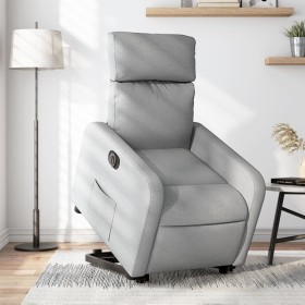 Sillón eléctrico reclinable elevable de tela gris claro en Sillones | Comprar online en Foru.es
