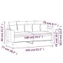 Sofá de 2 plazas de tela marrón 140 cm de , Sofás - Ref: Foro24-359270, Precio: 205,19 €, Descuento: %