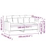 Sofá de 2 plazas de tela marrón 140 cm de , Sofás - Ref: Foro24-359270, Precio: 205,23 €, Descuento: %