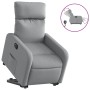 Sillón eléctrico reclinable elevable de tela gris claro en Sillones | Comprar online en Foru.es
