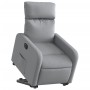 Sillón eléctrico reclinable elevable de tela gris claro en Sillones | Comprar online en Foru.es