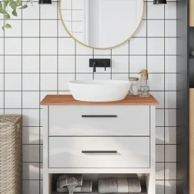 Solid beech wood bathroom countertop 80x40x1.5 cm by , Countertops - Ref: Foro24-355997, Price: 41,01 €, Discount: %