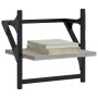 Estantes de pared con barras 2 uds gris Sonoma 30x25x30 cm de , Estantes y estanterías - Ref: Foro24-836236, Precio: 19,90 €,...