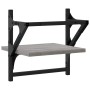 Estantes de pared con barras 2 uds gris Sonoma 30x25x30 cm de , Estantes y estanterías - Ref: Foro24-836236, Precio: 19,90 €,...