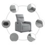 Sillón eléctrico reclinable elevable de tela gris claro en Sillones | Comprar online en Foru.es