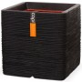 Capi Macetero Nature Rib cuadrado negro 40x40 cm KBLR903 de Capi, Maceteros y jardineras - Ref: Foro24-424205, Precio: 89,62 ...