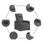 Sillón eléctrico reclinable elevable de tela gris oscuro en Sillones | Comprar online en Foru.es
