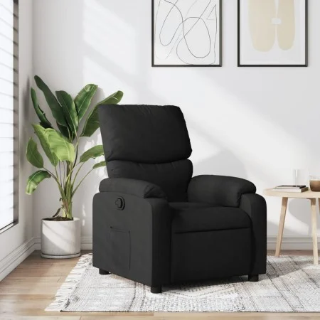 Sillón reclinable de tela negro de , Sillones - Ref: Foro24-373412, Precio: 196,60 €, Descuento: %