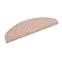 Alfombrilla de escaleras 15 uds tela punzonada 65x21x4cm marrón de vidaXL, Alfombrillas para escalones - Ref: Foro24-132696, ...