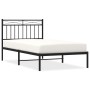 Estructura de cama con cabecero metal negro 100x190 cm de , Camas y somieres - Ref: Foro24-373685, Precio: 69,71 €, Descuento: %