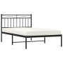 Estructura de cama con cabecero metal negro 107x203 cm de , Camas y somieres - Ref: Foro24-373687, Precio: 70,16 €, Descuento: %