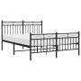 Estructura de cama cabecero y estribo metal negro 140x190 cm de , Camas y somieres - Ref: Foro24-373709, Precio: 105,85 €, De...