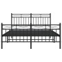 Estructura de cama cabecero y estribo metal negro 140x190 cm de , Camas y somieres - Ref: Foro24-373709, Precio: 105,85 €, De...