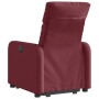 Sillón eléctrico reclinable elevable de tela rojo tinto en Sillones | Comprar online en Foru.es