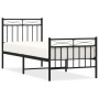 Estructura de cama con cabecero y estribo metal negro 80x200 cm de , Camas y somieres - Ref: Foro24-373700, Precio: 72,60 €, ...
