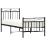 Estructura de cama con cabecero y estribo metal negro 80x200 cm de , Camas y somieres - Ref: Foro24-373700, Precio: 72,60 €, ...